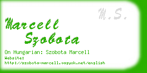 marcell szobota business card